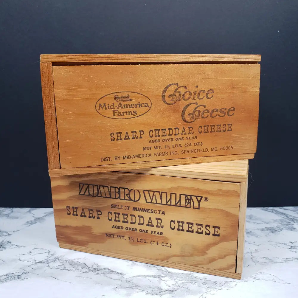Solid Wood Cheese Boxes Vintage Decor