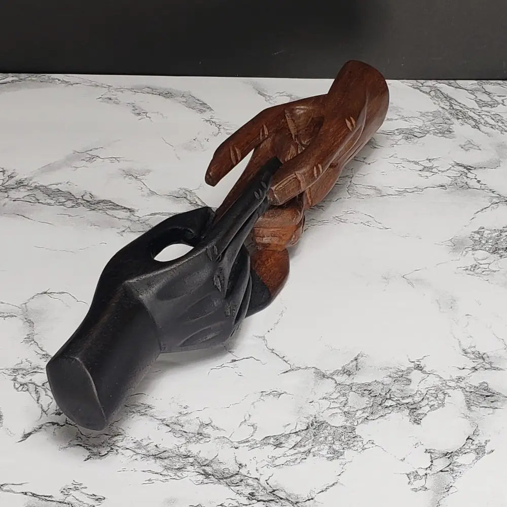 Solid Wood Hand Carved Hands Sculpture Decor