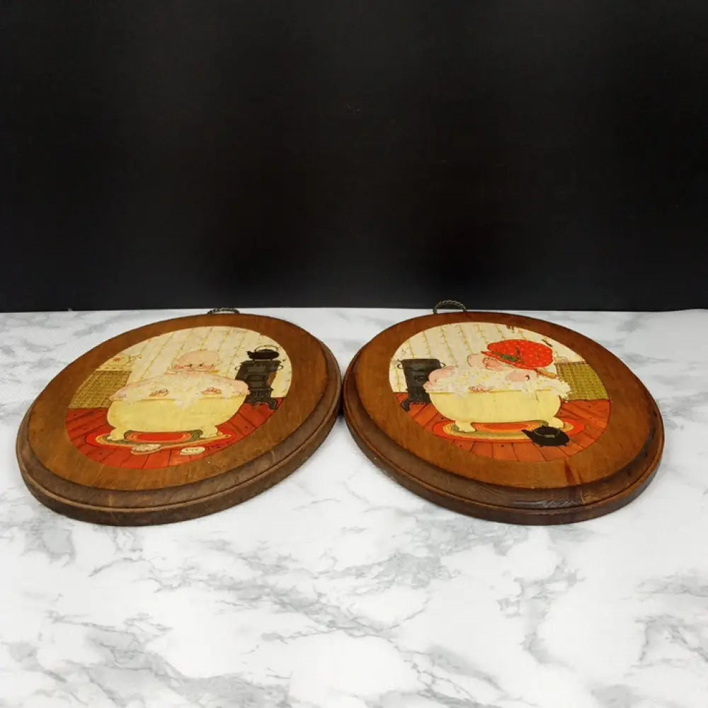 Solid Wood His & Hers Bathroom Signs ( Vintage ) Decor