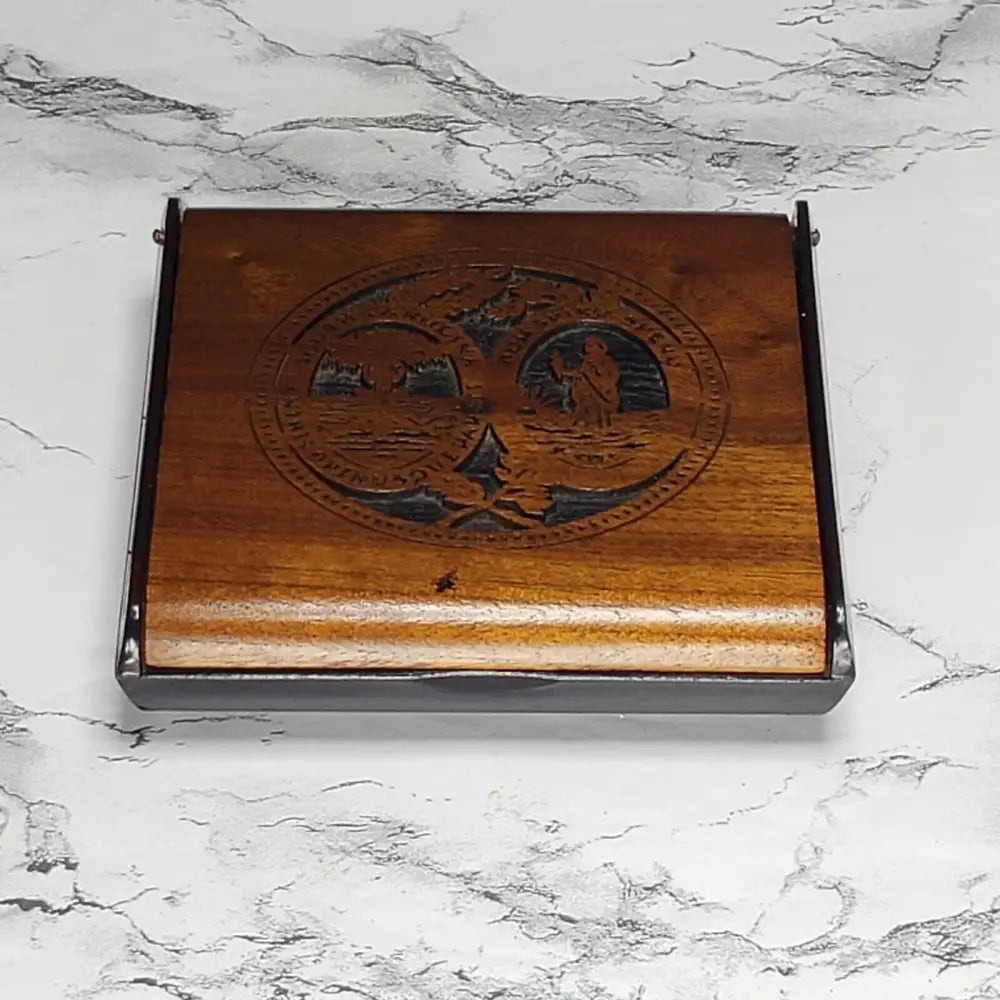 Wood South Carolina Post It Note Holder Vintage Decor