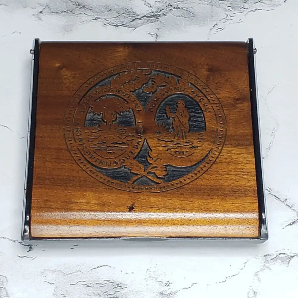 Wood South Carolina Post It Note Holder Vintage Decor