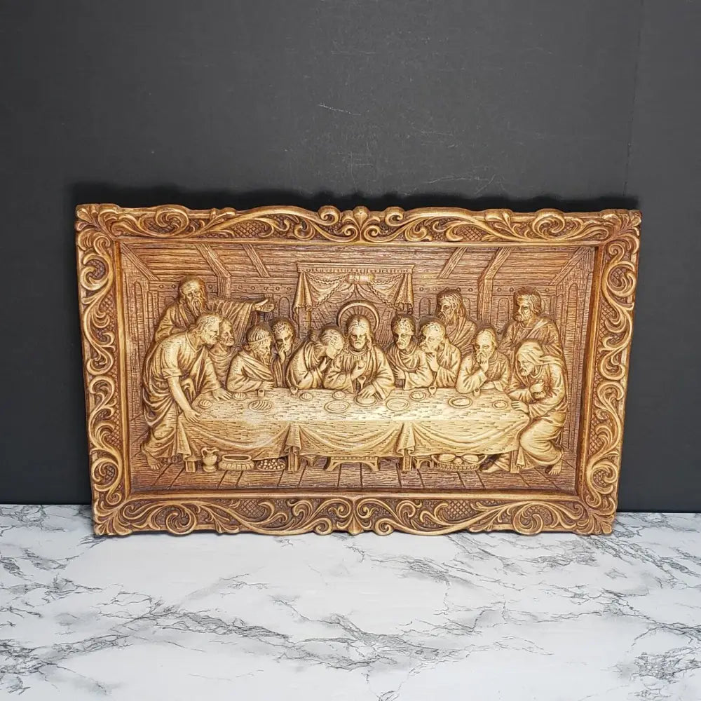 Syroco Wood Last Supper Wall Hanging (Vintage) Decor
