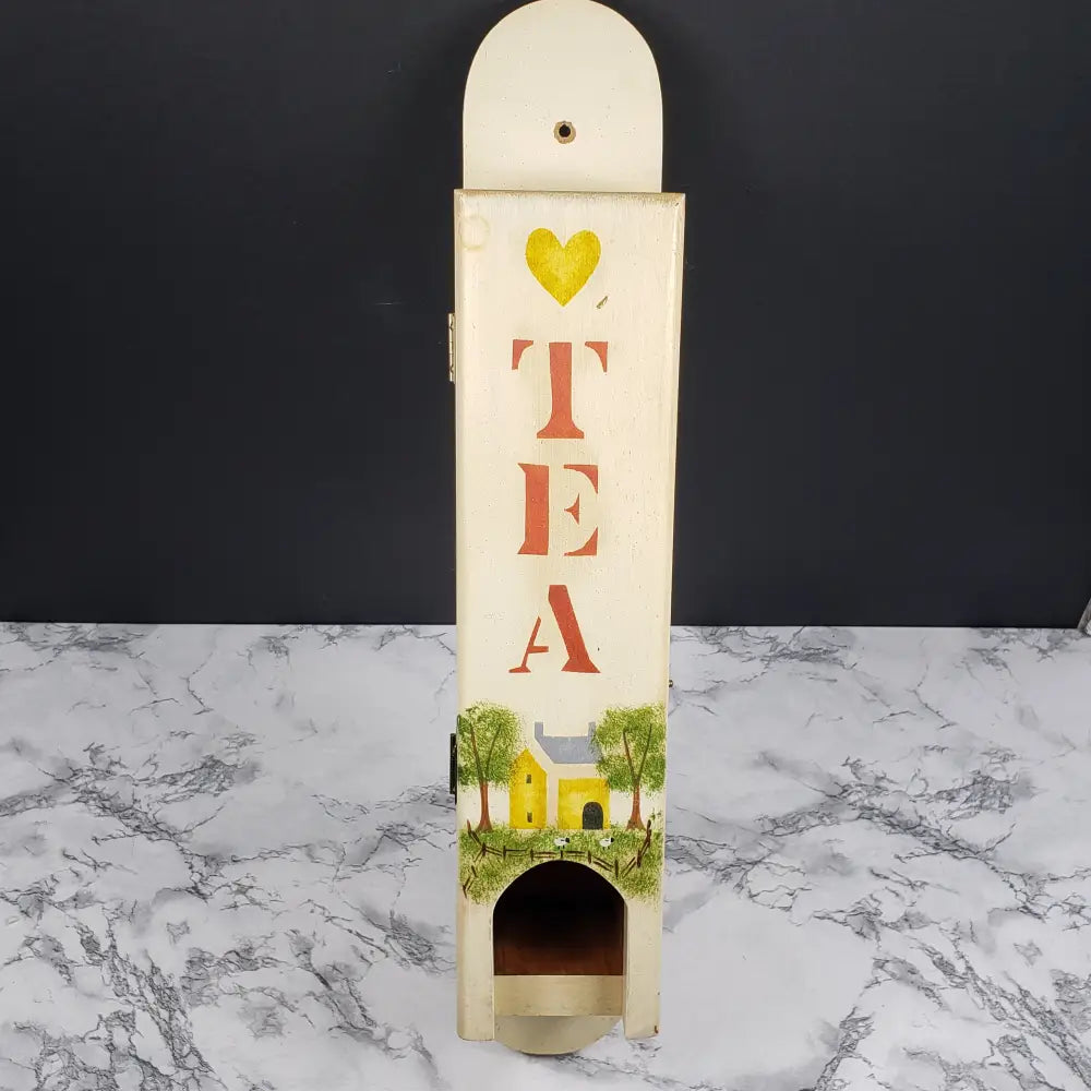 Tea Bag Dispenser Solid Wood Rustic Farmhouse Vintage Decor