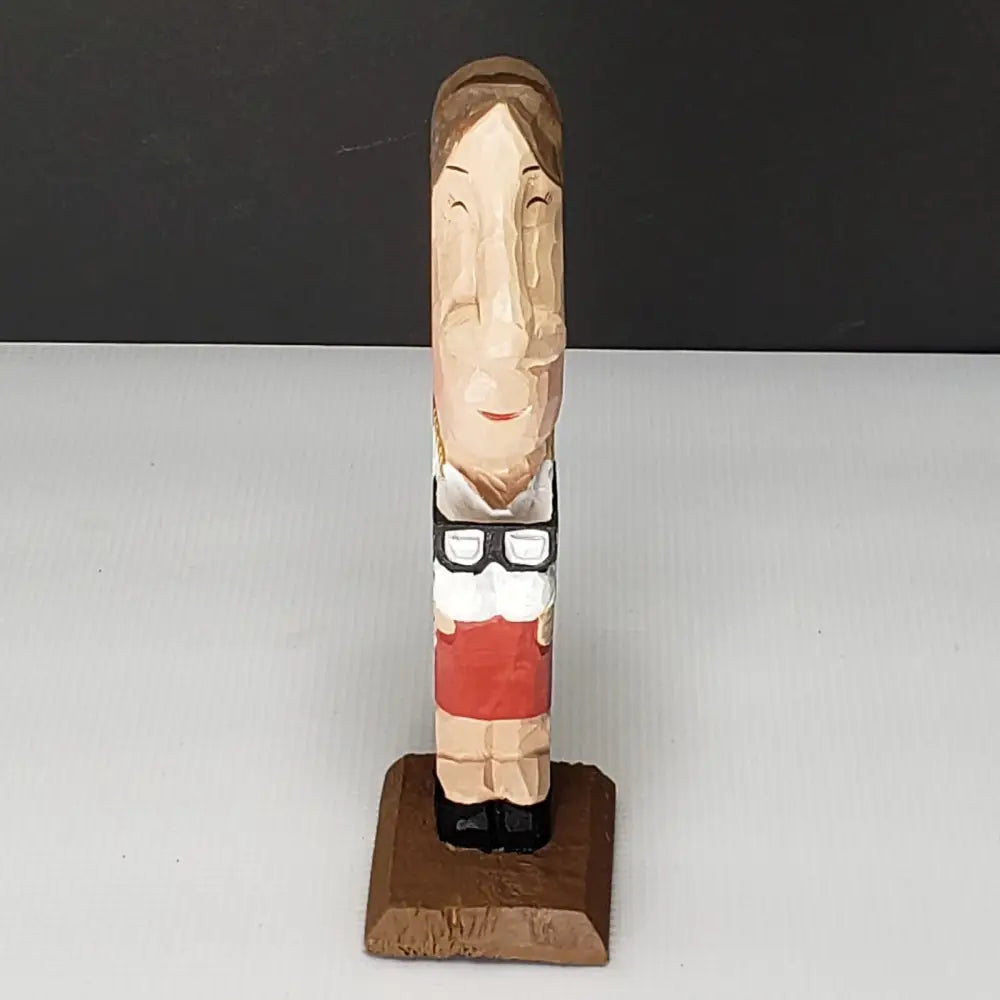 Teacher Eyeglass Holder Peepers Hand Carved Wood Decor