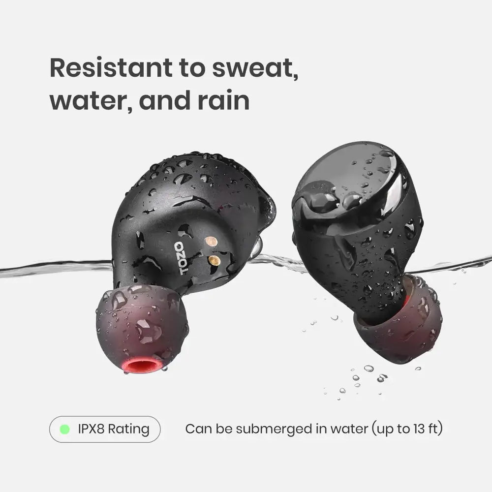 Tozo T6 Wireless Earbuds Bluetooth 5.3 Headphones Ergonomic Design In-Ear Headset 50Hrs Playtime