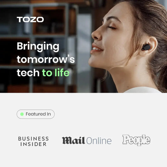 Tozo T6 Wireless Earbuds Bluetooth 5.3 Headphones Ergonomic Design In-Ear Headset 50Hrs Playtime
