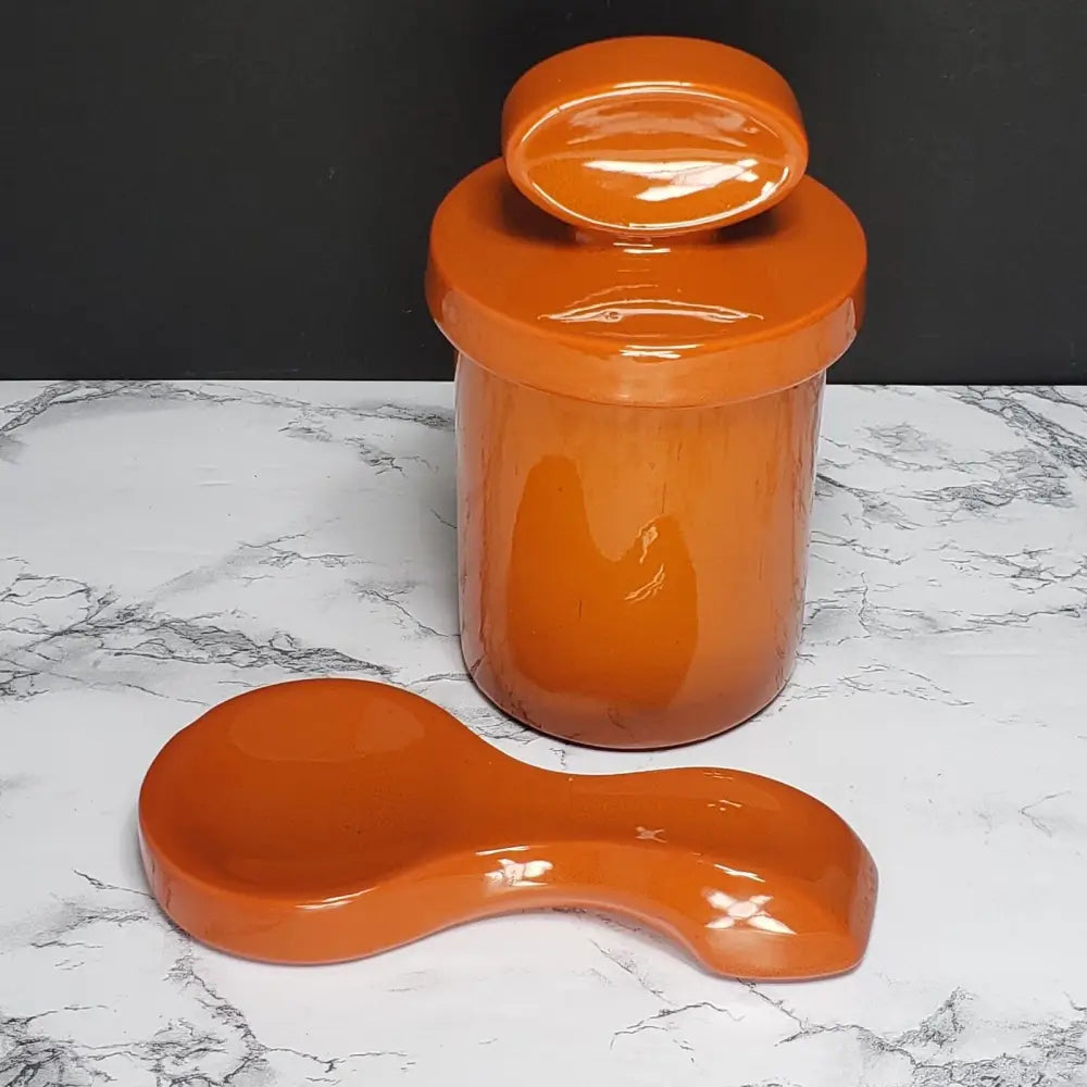 Vohann Grease Jar and Spoon Rest Set Vintage - Decor