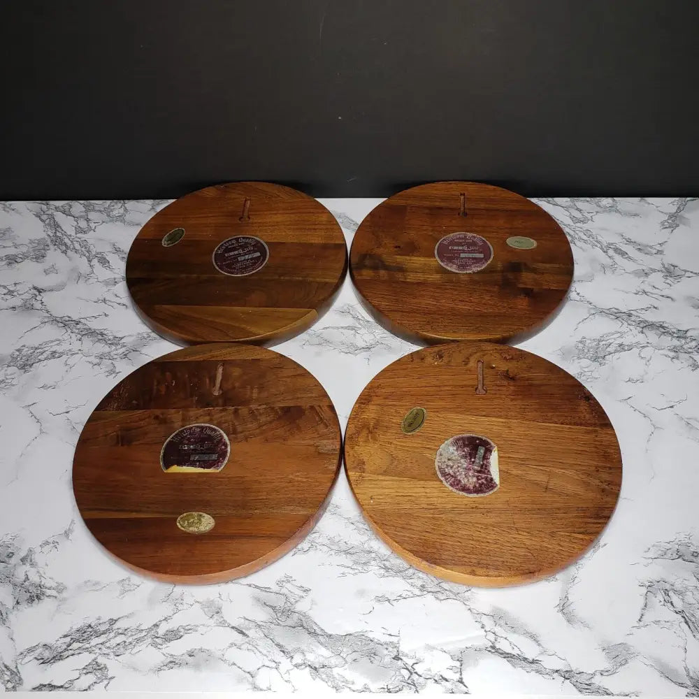 Walnut Currier & Ives Wall Decor Trivets