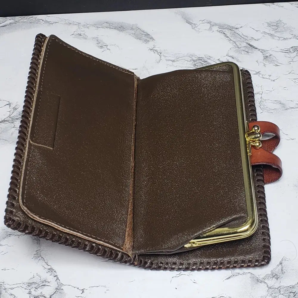 Womens Hand Tooled Leather Wallet Mary (Vintage)
