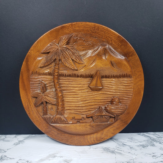 Tiki Bar Decor Hand Carved Vintage