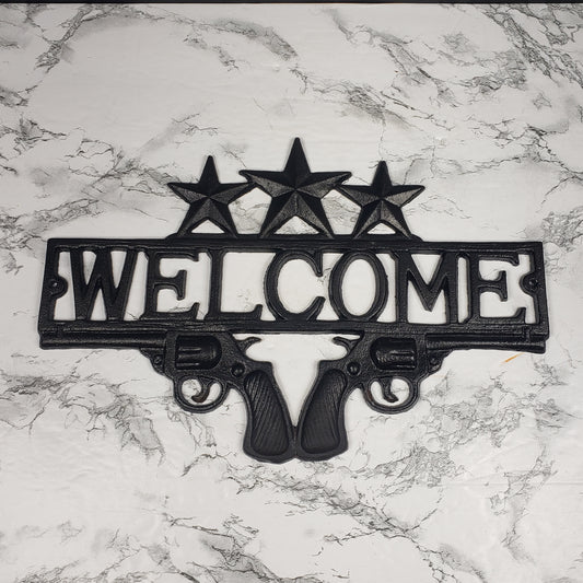 Welcome Sign Cast Iron