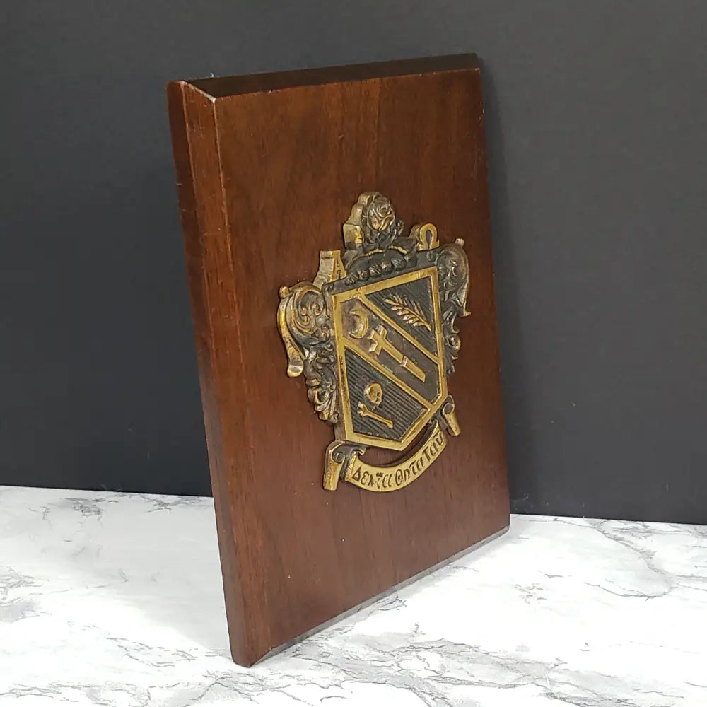 Alpha Omega Delta Theta Tau Sorority Bronze Wood Wall Plaque Antique Collectibles