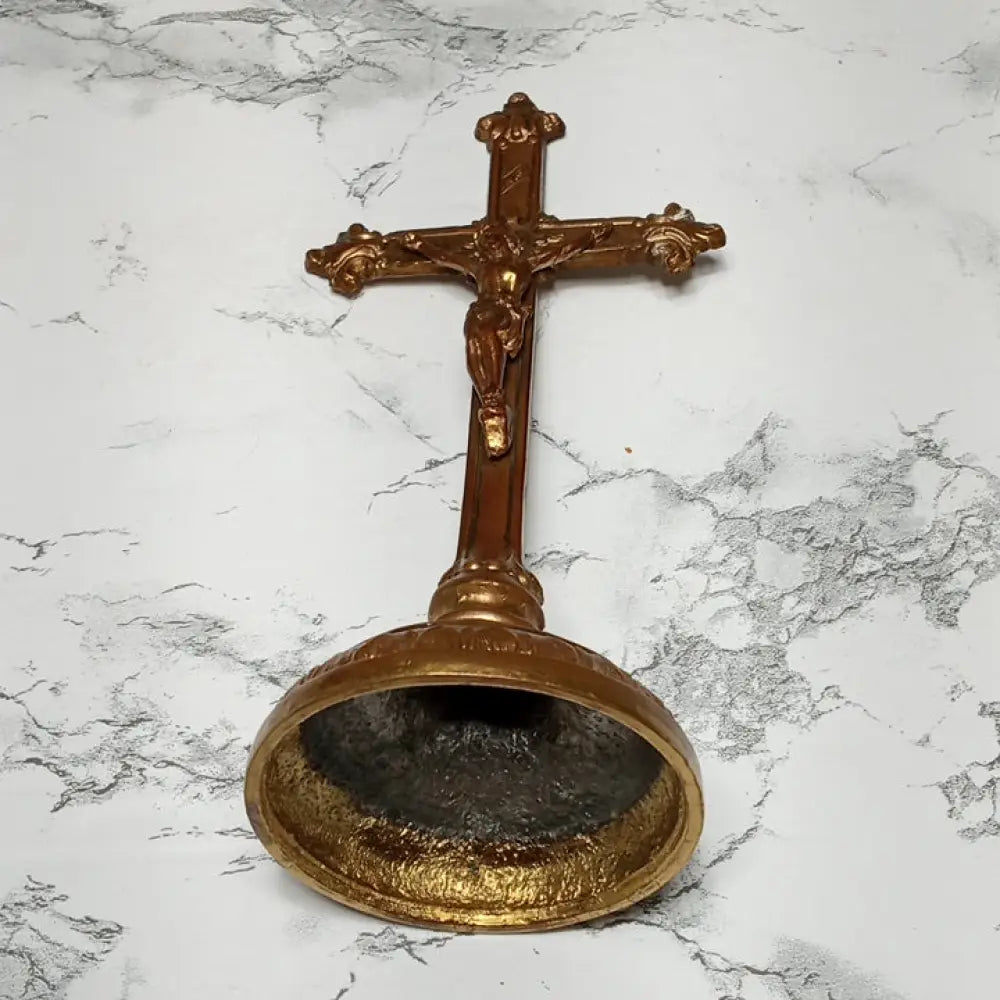 Alter Crucifix Solid Metal ( Vintage ) Decor
