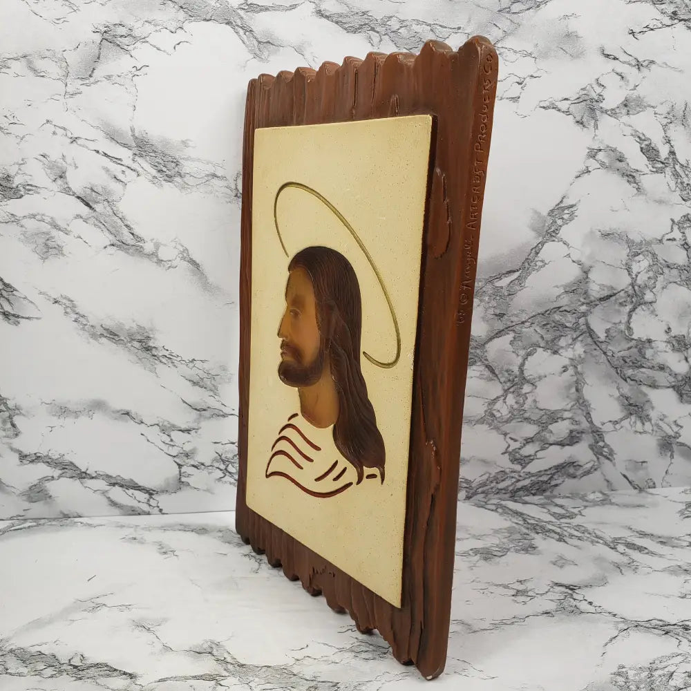 Angeli Artcraft Mary Jesus Reverse Relief Wall Art Vintage Decor