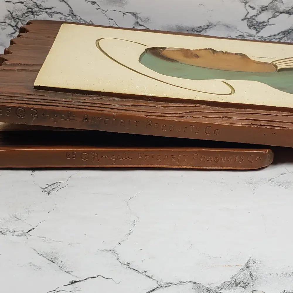 Angeli Artcraft Mary Jesus Reverse Relief Wall Art Vintage Decor