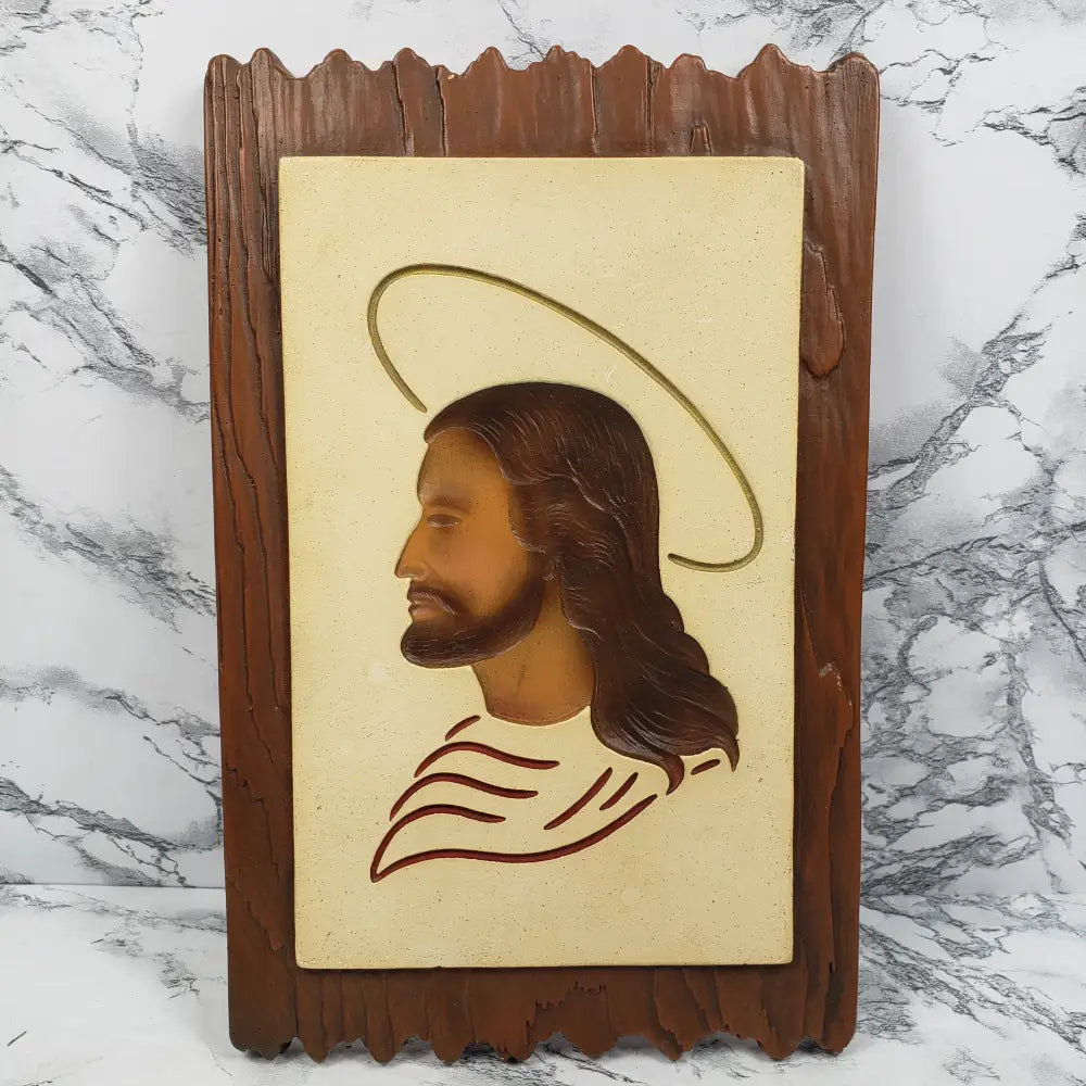 Angeli Artcraft Mary Jesus Reverse Relief Wall Art Vintage Decor