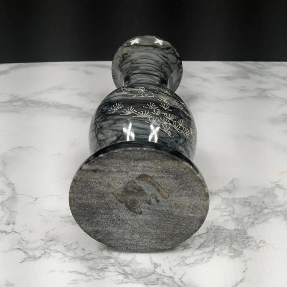 Handmade Koi Stone Vase ( Vintage ) Decor