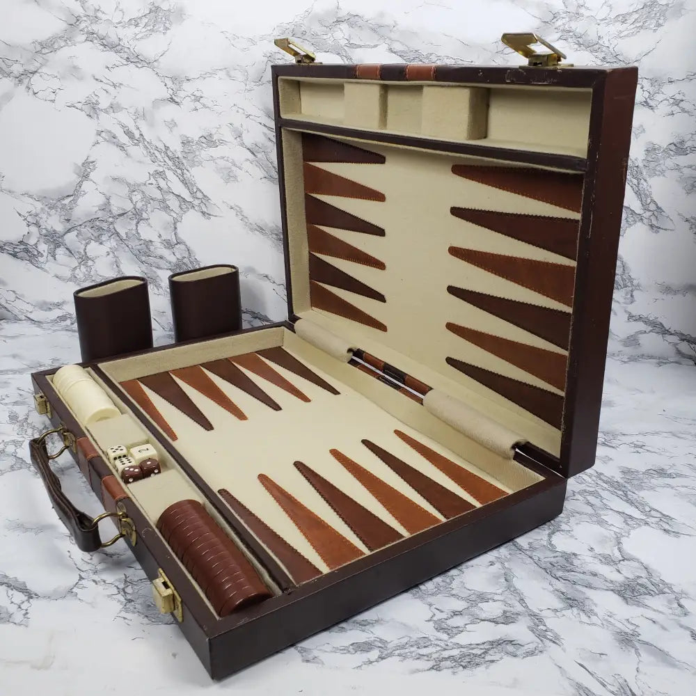 Backgammon Set Case Vintage Games
