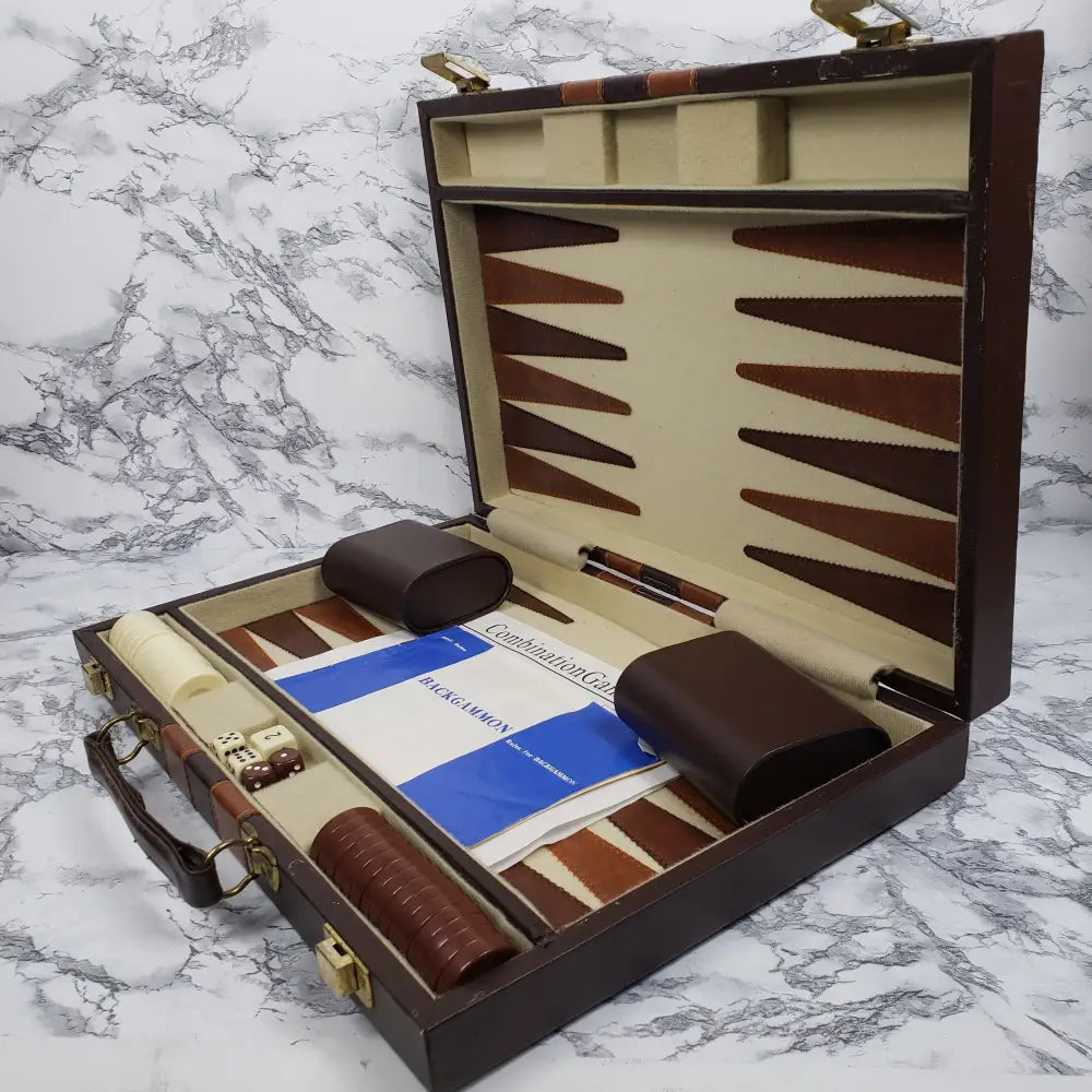 Backgammon Set Case Vintage Games