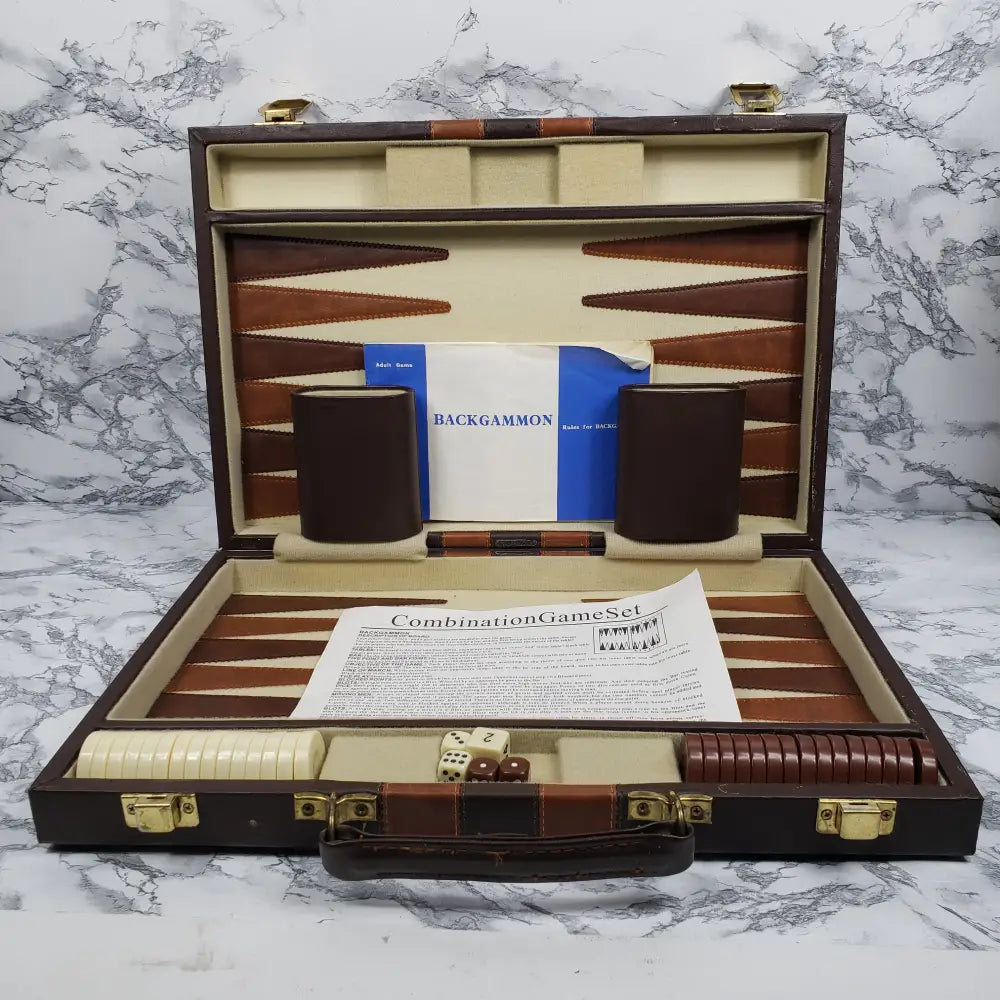 Backgammon Set Case Vintage Games