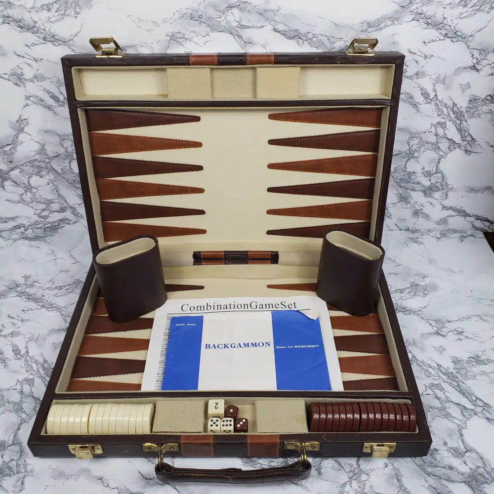 Backgammon Set Case Vintage Games