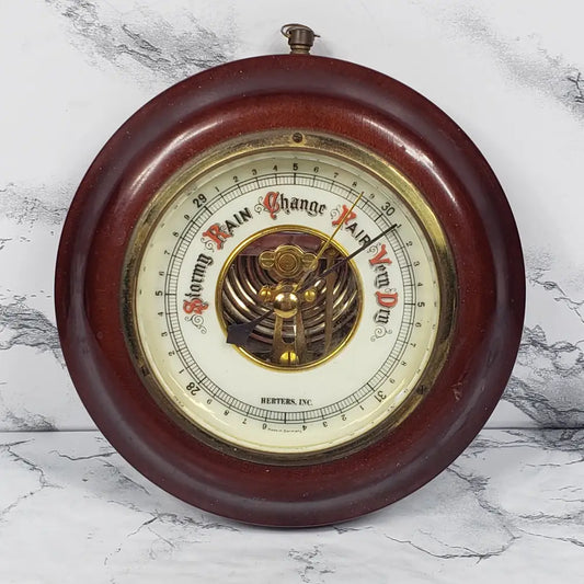 Barometer German Porcelain Face Wall Mount Vintage Collectibles