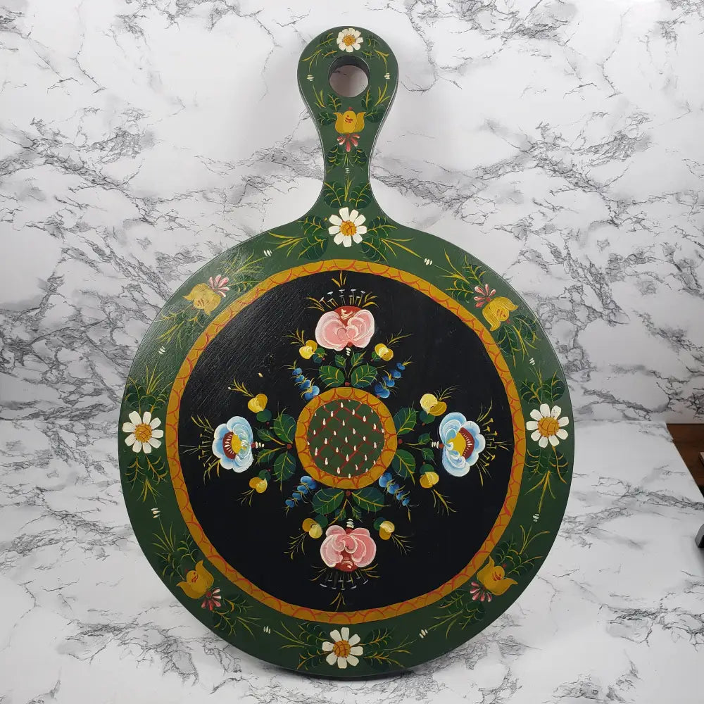 Bavarian Hand Painted Bread Board Wall Decor Vintage