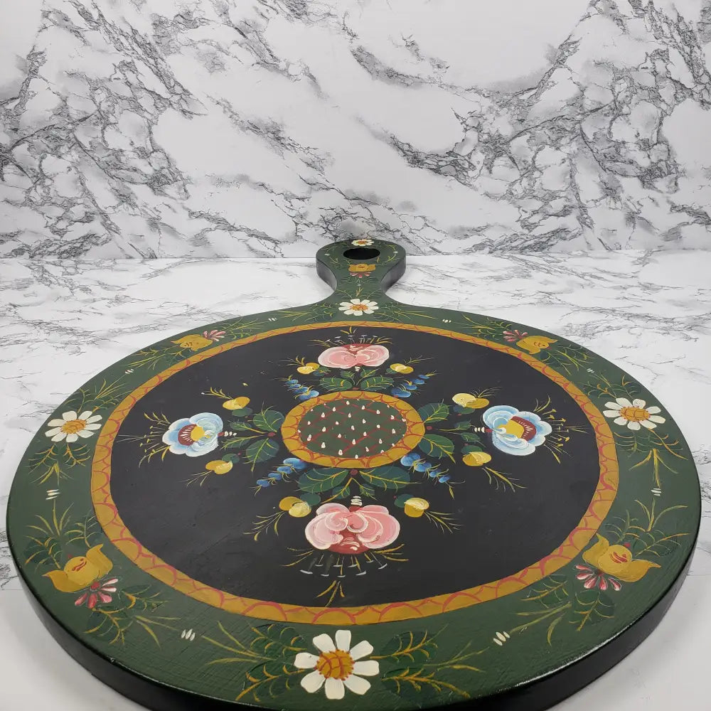 Bavarian Hand Painted Bread Board Wall Decor Vintage