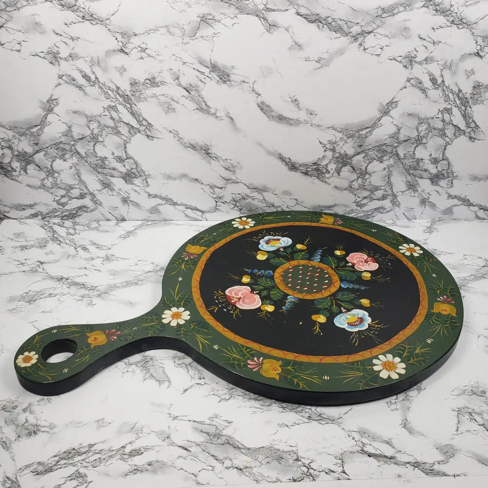Bavarian Hand Painted Bread Board Wall Decor Vintage