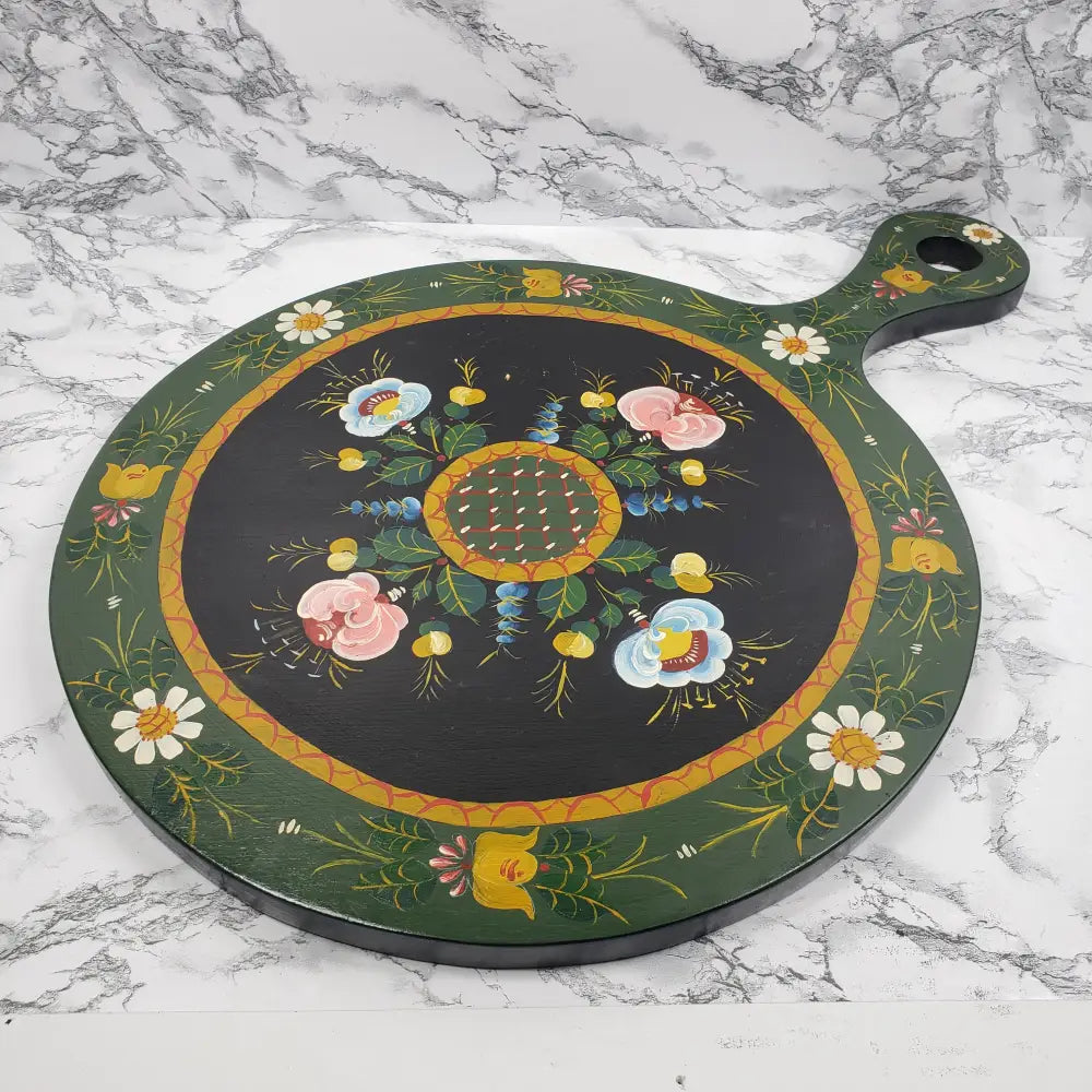 Bavarian Hand Painted Bread Board Wall Decor Vintage