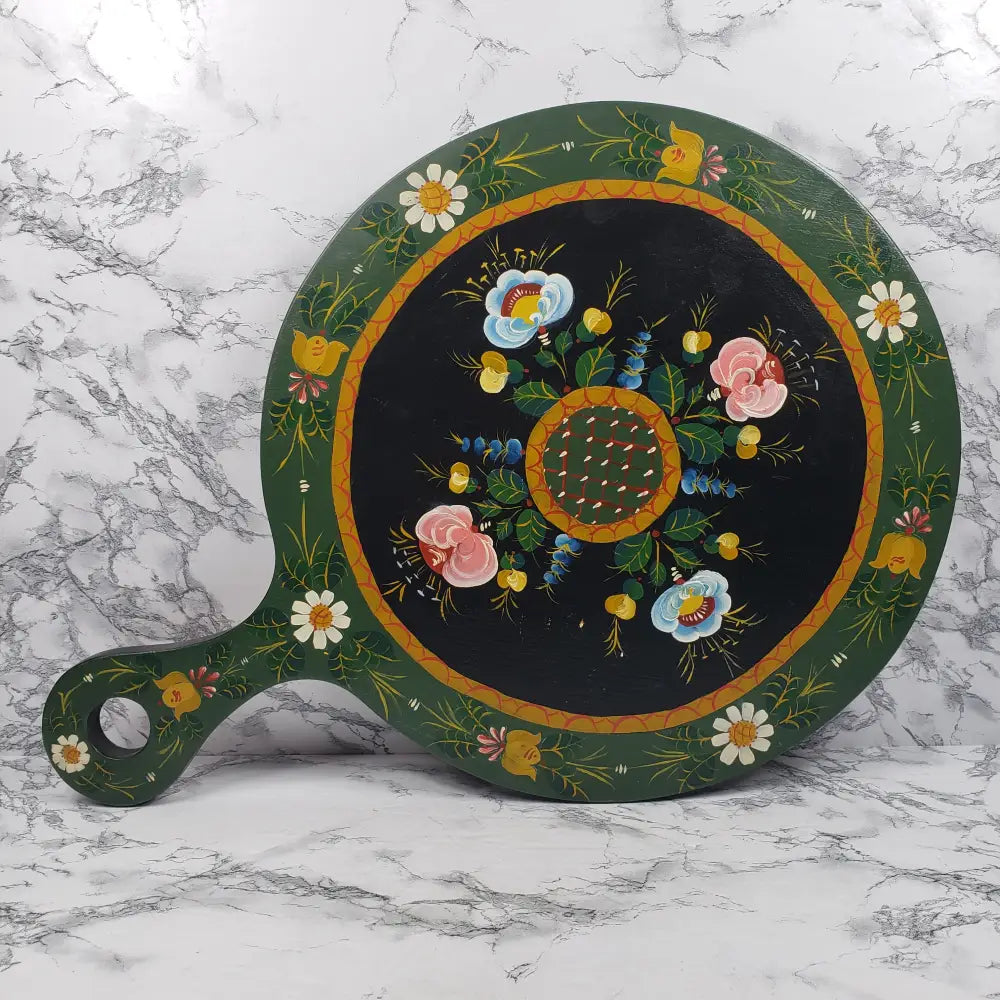 Bavarian Hand Painted Bread Board Wall Decor Vintage