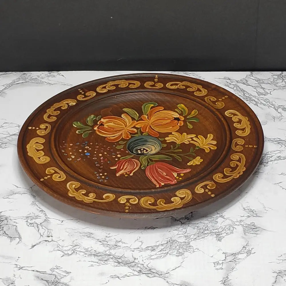 Hand Painted Bavarian Decorative Wood Wall Art Vintage Decor