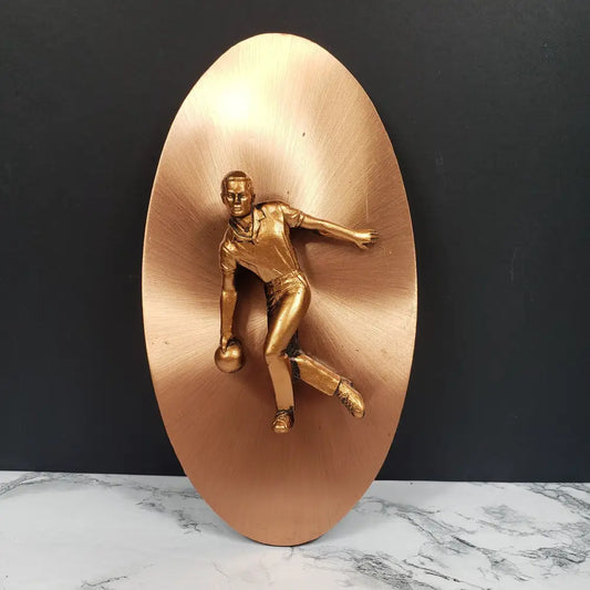 Bowling Man Copperama 3D Wall Decor Vintage