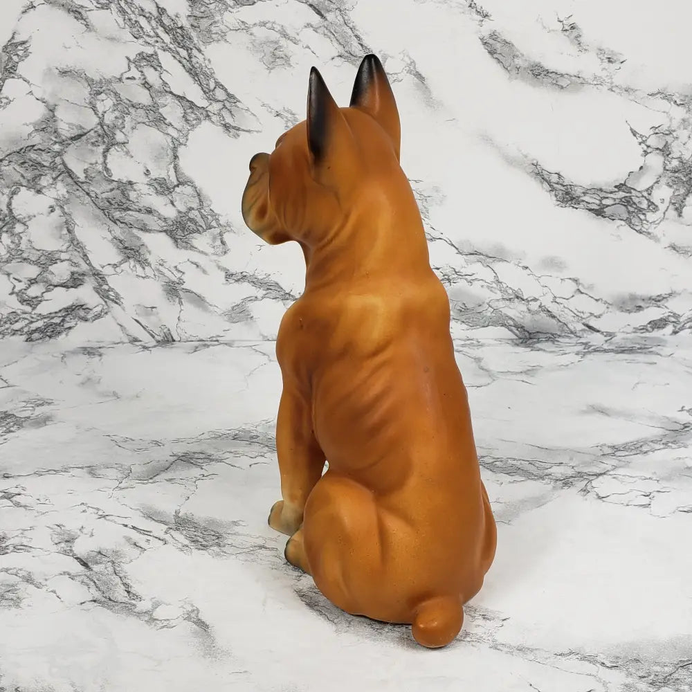 Boxer Dog Porcelain Hand Painted Figurine Mid Century Collectibles