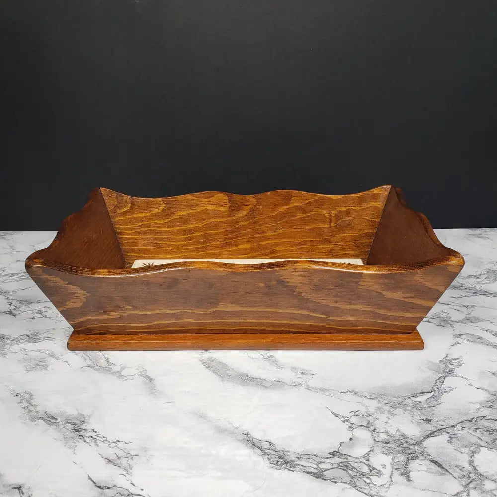 Bread Warmer Server Handmade Wood Vintage Decor