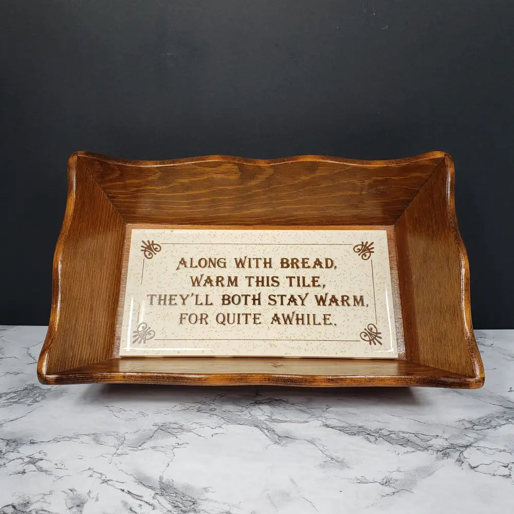 Bread Warmer Server Handmade Wood Vintage Decor