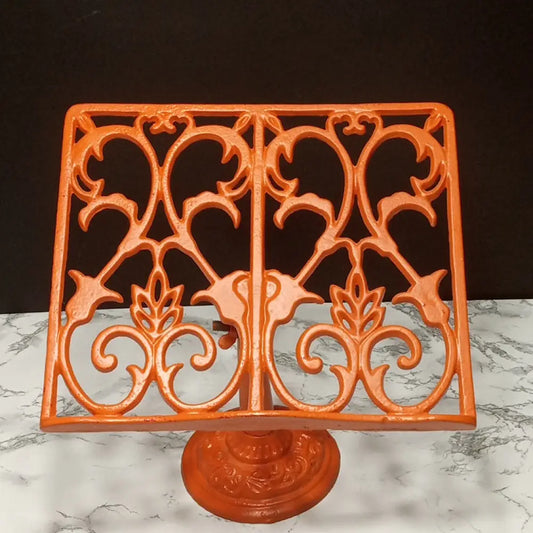Cast Iron Cookbook Stand ( Vintage ) Decor