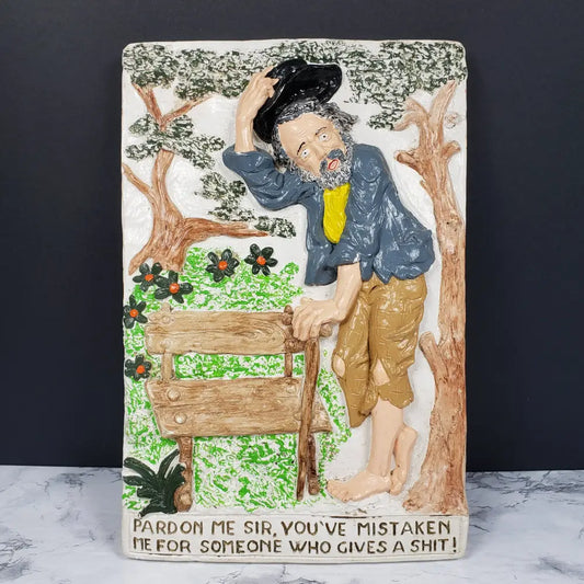 Chalkware Wall Decor Humorous Handmade Vintage Collectibles