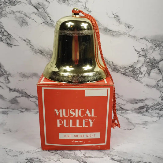 Christmas Musical Bell Pulley Silent Night Vintage Seasonal & Holiday Decorations