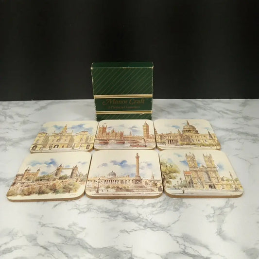England Coaster Set Nib ( Vintage ) Decor