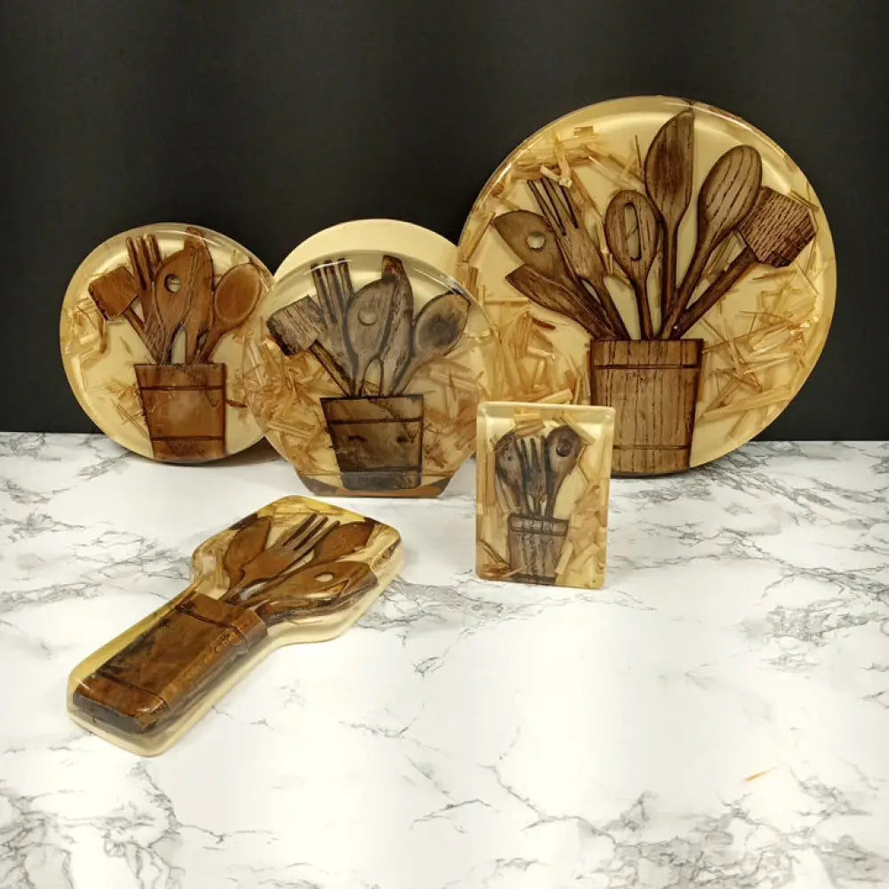 Colorflo Lucite Table Set Vintage Decor