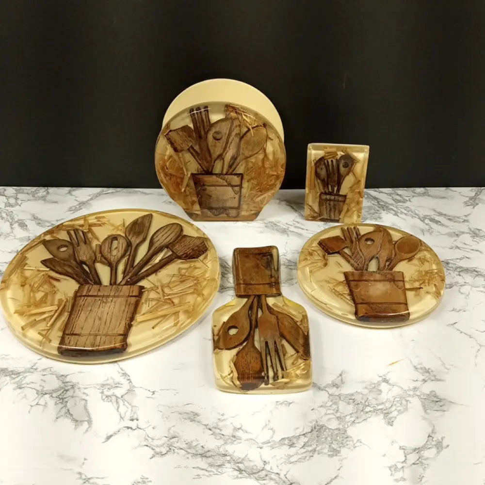 Colorflo Lucite Table Set Vintage Decor