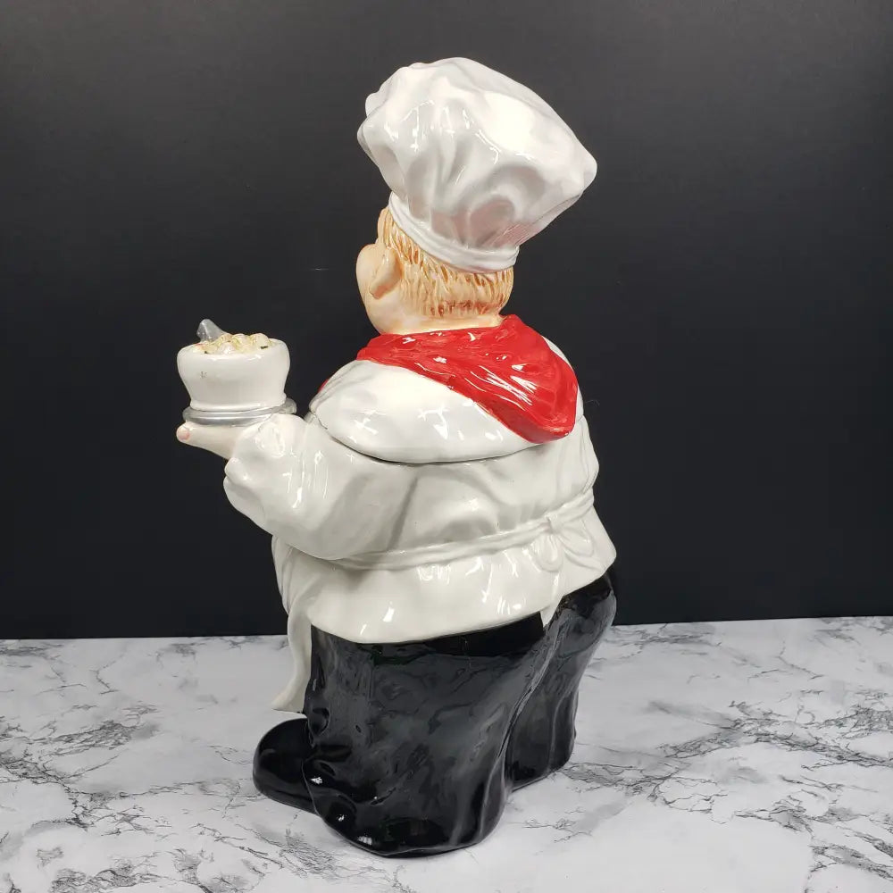 Cookie Jar Chef Ceramic Kmc Vintage Jars