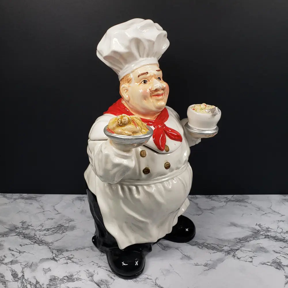 Cookie Jar Chef Ceramic Kmc Vintage Jars