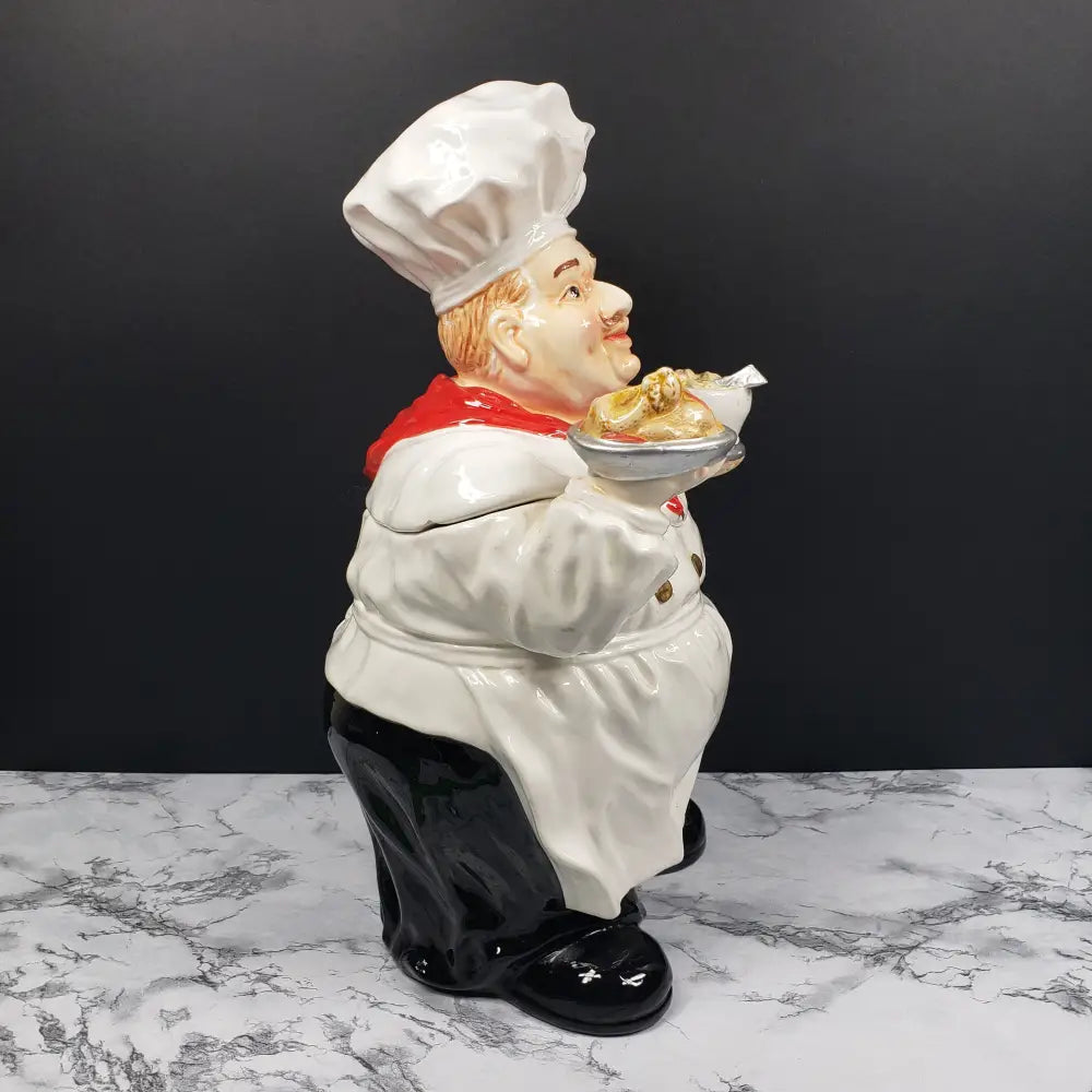 Cookie Jar Chef Ceramic Kmc Vintage Jars