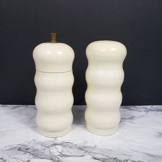Danish Modern Wood Pepper Mill And Salt Shaker Vintage & Shakers