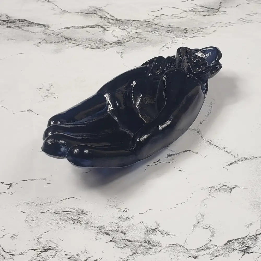 Degenhart Dark Blue Hand Trinket Dish Vintage Decor