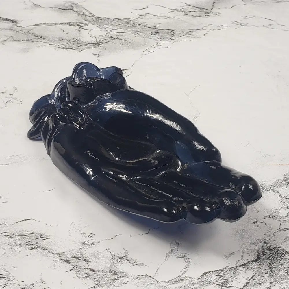 Degenhart Dark Blue Hand Trinket Dish Vintage Decor