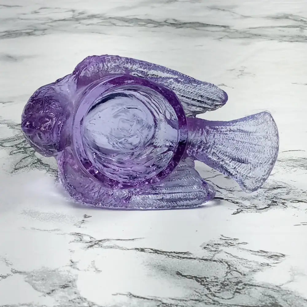 Degenhart Glass Bird & Berry Trinket Paperweight Open Salt Vtg Decor