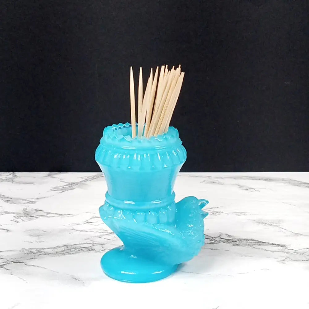 Degenhart Glass Bird Toothpick Trinket Paperweight Vintage Decor